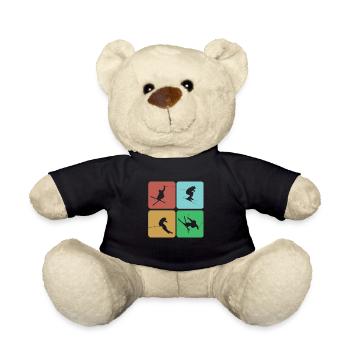 Ski Ski Motif pour Skieur Skieur - Nounours - noir - Devant