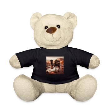 true camel in a desert A7 - Teddy Bear - black - Front