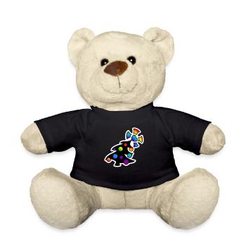 Christmas Tree Christmas Tree : Sticky Queer Pride - Teddy Bear - black - Front