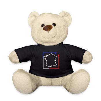 Frankreich blau weiß rot - Teddy - Schwarz - Vorne