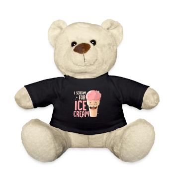 Je crie pour la crème glacée Summer Scoop Cone - Nounours - noir - Devant