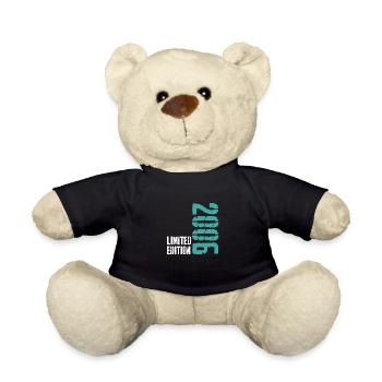 Born in 2006 - Vintage 2006 Retro Birthday - Teddy Bear - black - Front