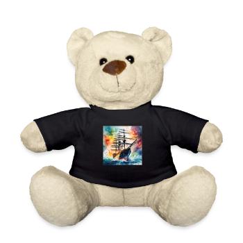 Sailing ship - Teddy Bear - black - Front