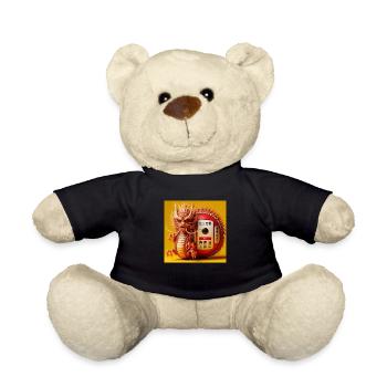 Japanese Dragon Monster - Teddy Bear - black - Front