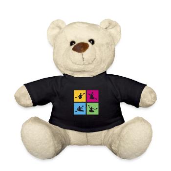Canoe Polo Canoe Polo Player Retro Style - Teddy Bear - black - Front