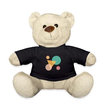 Modern Abstract Geometric - Teddy Bear - black - Front