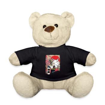 Japon Samouraï Chat Guerrier Ninja Chat - Nounours - noir - Devant