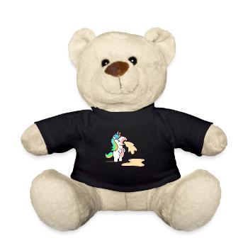 Unicorn spits - Teddy Bear - black - Front