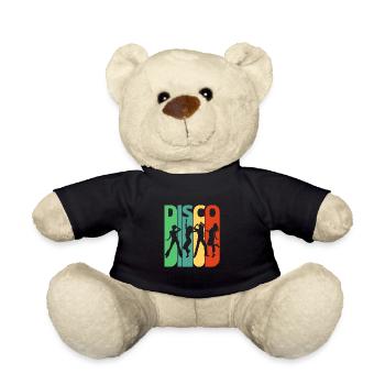 Weinlese-Retro- Disco. Tanzen.Birthday, Party Geschenke - Teddy - Schwarz - Vorne