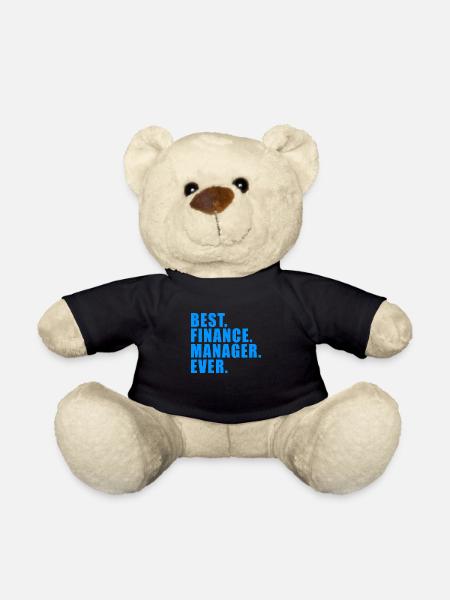 BEST FINANCE MANAGER EVER GIFT BANK BANKER MBA - Teddy Bear - black