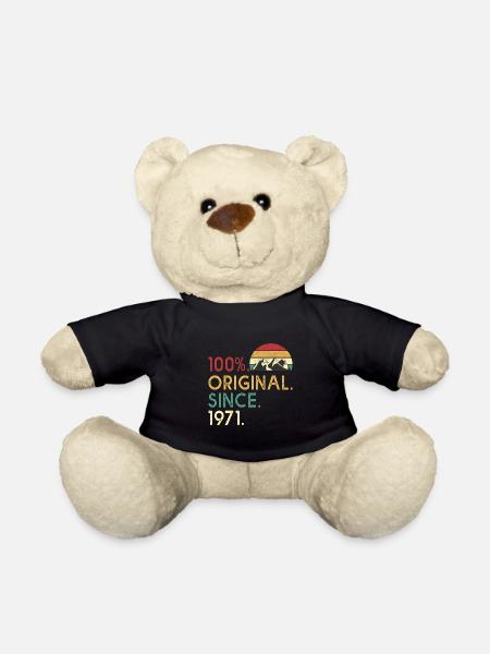 anniversaire 52 ans 1971 Vintage 52 th birthday - Nounours - noir
