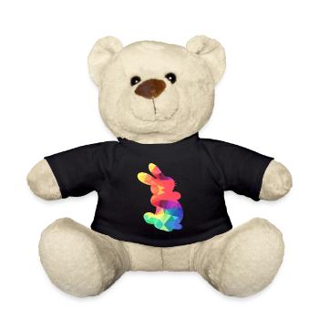 Buntes Häschen - Teddy - Schwarz - Vorne