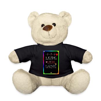 poster lebe liebe lache - Teddy - Schwarz - Vorne