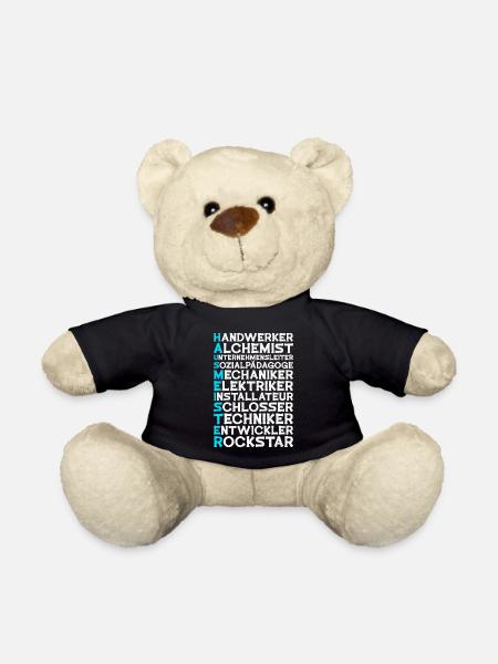 Hausmeister Handwerker Mechaniker Elektriker - Teddy - Schwarz
