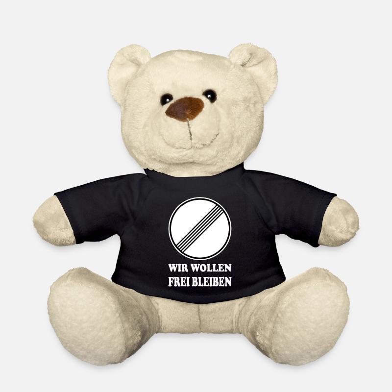 tempolimit freiheit autobahn spruch - Teddy - Schwarz