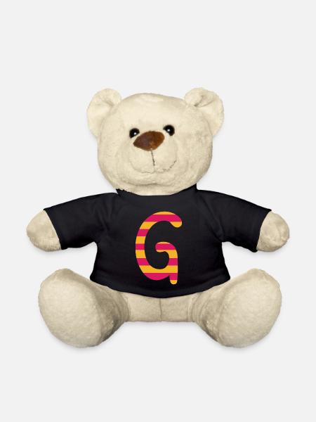 Letter G - Teddy Bear - black