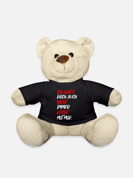 Nicht Immer Leicht Mit Mir Lustiges Geschenk - Teddy - Schwarz