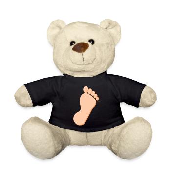 Fuß Füße Fußpflege Podologie Geschenk Geschenkidee - Teddy - Schwarz - Vorne