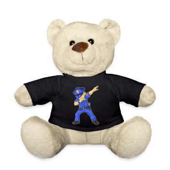 Polizei abtupfen - Teddy - Schwarz - Vorne