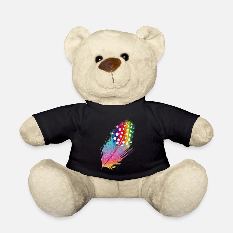 plume de pintade dessinée et colorée - Nounours - noir