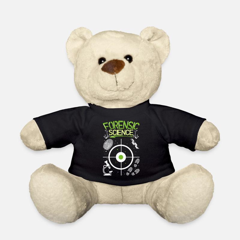 Crime scene Forensic Science gift for forensic - Teddy Bear - black