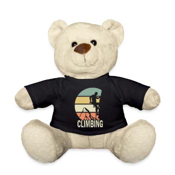 Climbing Geschenk Mann Frau Sport klettern - Teddy - Schwarz - Vorne