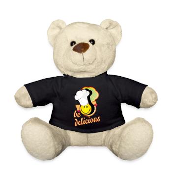 smiley joyeux avec un grand chapeau de chef - Nounours - noir - Devant