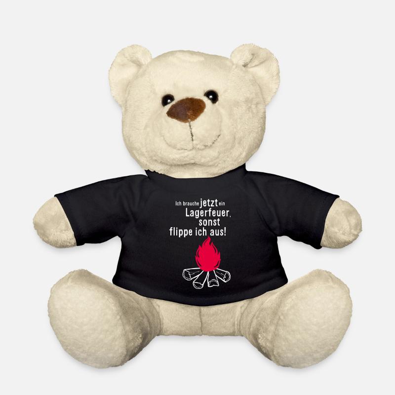 Ich brauche jetzt ein Lagerfeuer - Teddy - Schwarz