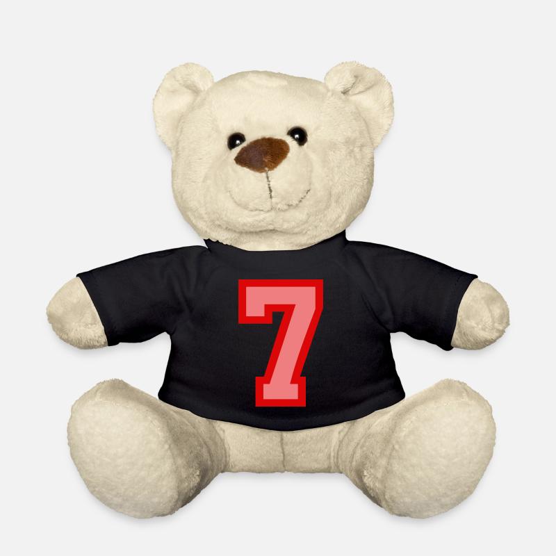 Coole Retro Retrostyle Jersey Nummer Rückennummer - Teddy - Schwarz