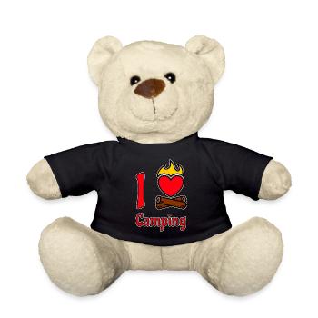 I love Camping Ich liebe Camping Campers Sprüche - Teddy - Schwarz - Vorne
