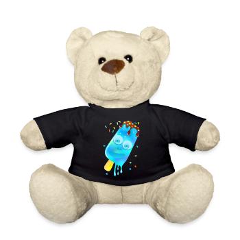 Farbiges Eis – Blau - Teddy - Schwarz - Vorne