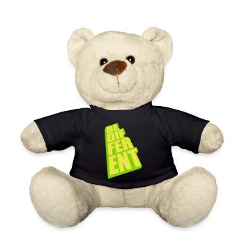 Be different Logo Design - Teddy Bear - black - Front