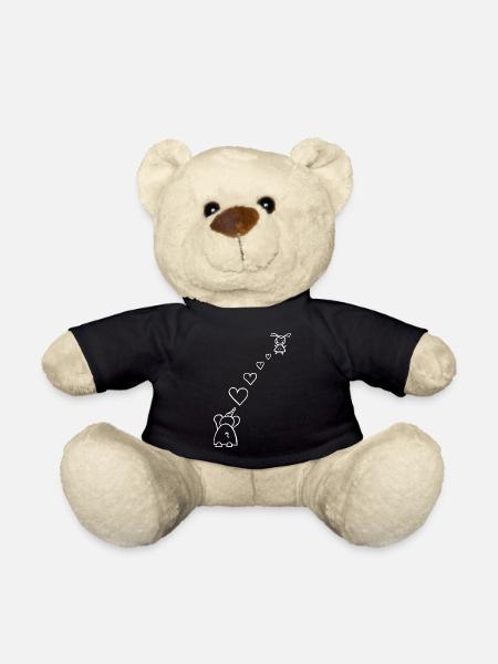 Elefant Kind mit Herz Symbol für Liebe - Teddy - Schwarz