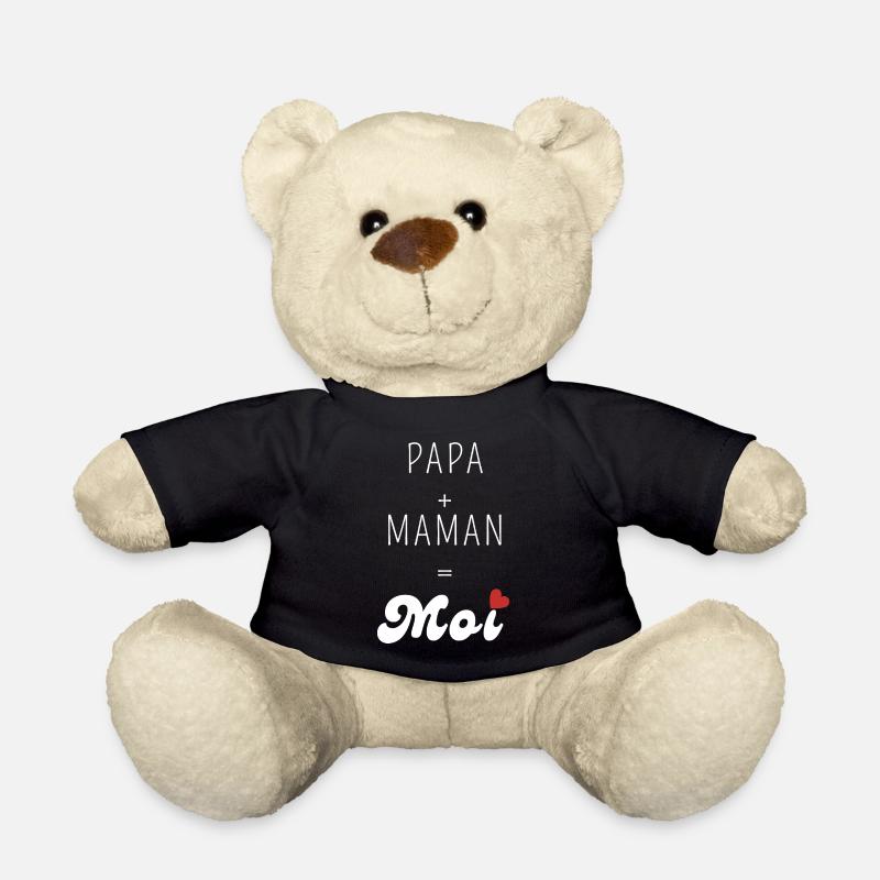 Papa plus maman égal moi - Nounours - noir