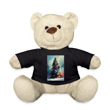 Vibrant Christmas Tree - Teddy Bear - black - Front