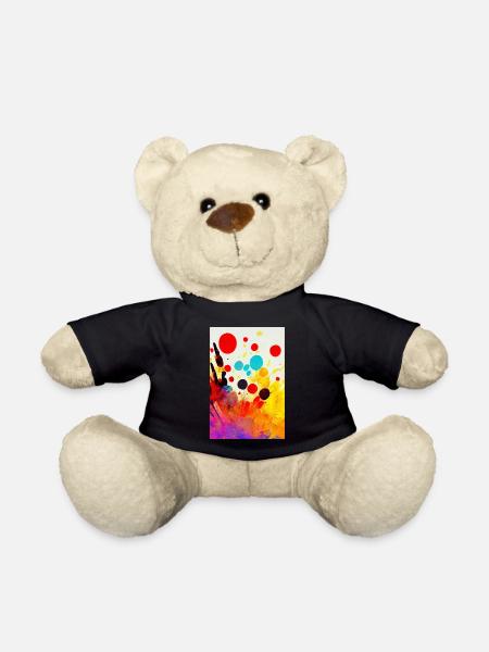 Abstract bright colour bold - Teddy - Schwarz