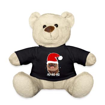 Merry Slothmas - Jolly Sloth - Merry Christmas - Teddy Bear - black - Front