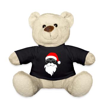 Cool Santa Claus Sunglasses Santa Beanie - Teddy Bear - black - Front
