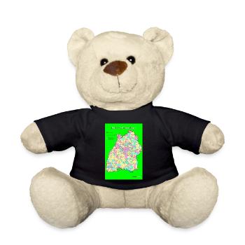 Baden Württemberg Karte - Teddy - Schwarz - Vorne