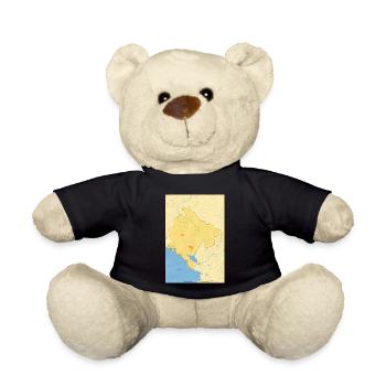 Montenegro Map Map - Teddy Bear - black - Front