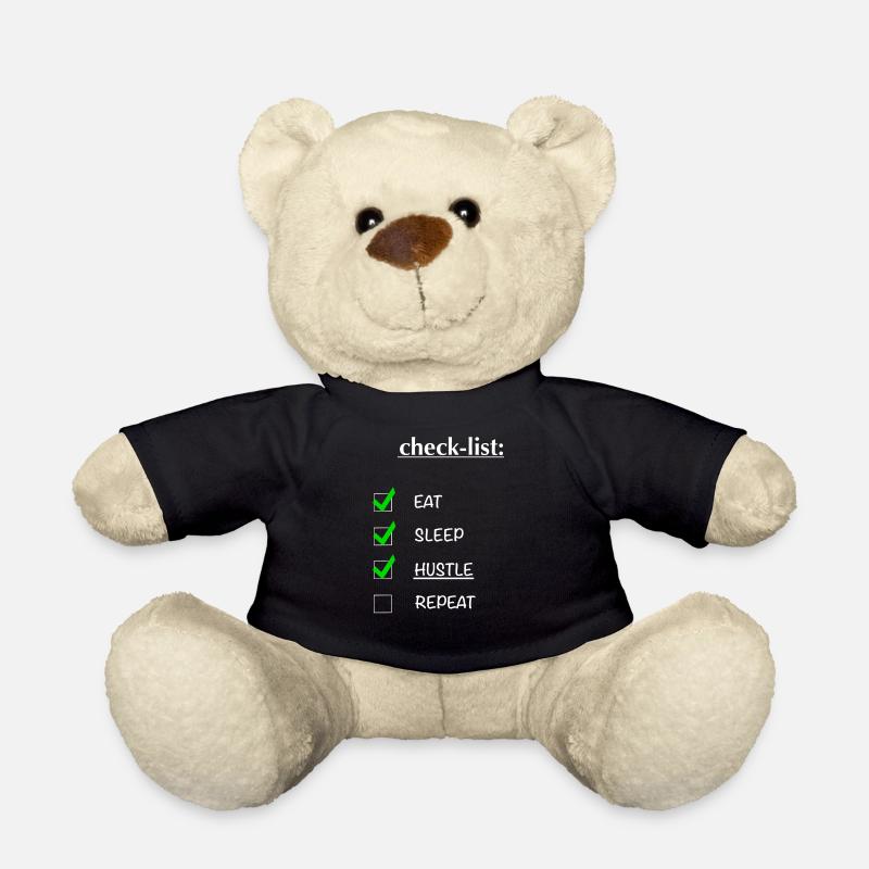 Checklist: hustle design - Teddy Bear - black