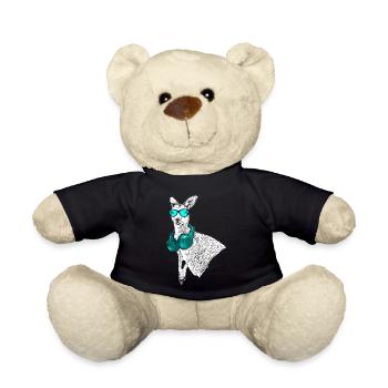 Känguru Tierfans Kopfhörer Sonnenbrille Kängurunli - Teddy - Schwarz - Vorne