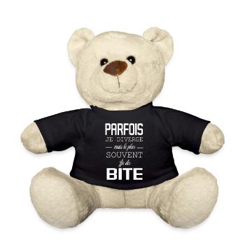 Parfois Je Diverge - Nounours - noir - Devant