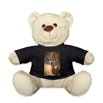 Gazelle safari Africa animal - Teddy Bear - black - Front