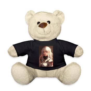 Anime Girl Anime Girl Waifu Otaku Beautiful - Teddy Bear - black - Front