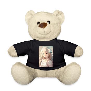 Anime Girl Anime Girl Waifu Otaku Beautiful - Teddy Bear - black - Front