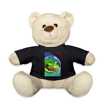Frog in a bubble - Teddy Bear - black - Front