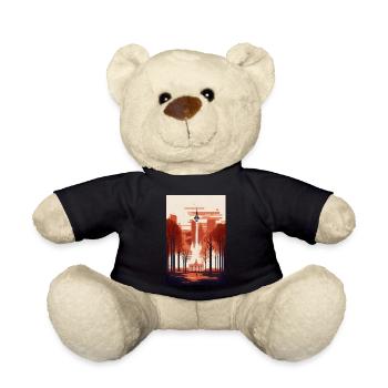 Berlin Hauptstadt Berliner Heimat Geschenk - Teddy - Schwarz - Vorne