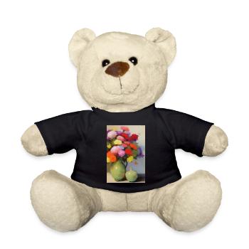 Blumen und Schmetterling - Teddy - Schwarz - Vorne
