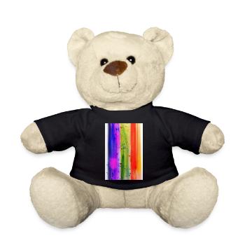 Splashes of paint - Teddy Bear - black - Front